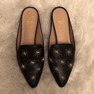 Franco Sarto black slip on mules